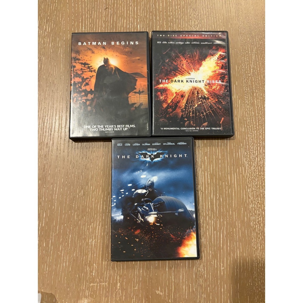 Batman Dark Knight Trilogy DVD Lot Begins Knight Rises 2-Disc Special Edition